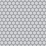The Mosaic Factory London Badkamer Tegel Hexagon - Super Wit Porselein Ongeglazuurd, R11 260x300 mm, voeg antracite