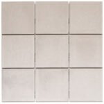 The Mosaic Factory Kasba Badkamer Tegel Vierkant - Wit Glanzend Porselein 297x297 mm