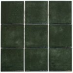 The Mosaic Factory Kasba Badkamer Tegel Vierkant - Forest Green Glanzend Porselein 297x297 mm