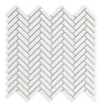 Badkamer tegels Chevron Wit Glans 28,3x27,7 - Rechthoek, visgraat Wand en vloer Geglazuurde porseleinen steengoed