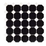 Badkamer tegels Octogon Zwart Mat 29,5x29,5 - Octagon Wand en vloer Geglazuurde porseleinen steengoed