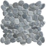 Badkamer tegels Perla Niveau Grijs 26,5x26,5 - Kiezels Wand en vloer Natuursteen