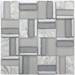 Badkamer tegels Tijd Grijs 30x30 - Rechthoek Wandtegels Glas