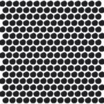 Badkamer tegels Penny Zwart Mat 31,5x29,1 - Rond Wand en vloer Geglazuurde porseleinen steengoed