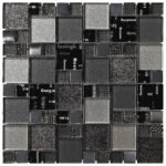 Badkamer tegels Carnaval Zilver 30x30 - Vierkant Wandtegel Glas