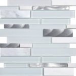 Badkamer tegels Mojave Zout 30x30 - Rechthoek Wandtegels Glas