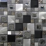 Badkamer tegels Exclusieve Lijst Zilver 30x30 - Vierkant Wandtegels Glas