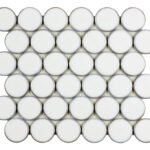 Badkamer tegels Rond Wit 30,4x26,3 - Rond Wand en vloer Geglazuurde porseleinen steengoed