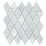 Badkamer tegels Juweel Wit 26x29,7 - Ruit Wandtegels Glas