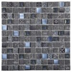 Badkamer tegels Imperium Grafiet 30x30 - Vierkant Wandtegels Glas