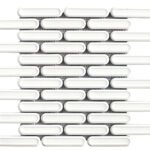 Badkamer tegels Dublin Wit Glans 30x30,6 - Ovaal Wandtegels Geglazuurde porseleinen steengoed