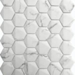 Badkamer tegels Stedelijke Statuario 25,7x30 - Hexagon Wandtegels Glas