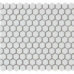 Badkamer tegels Zeshoek Wit Mat 26x30 - Hexagon Wand en vloer Geglazuurde porseleinen steengoed