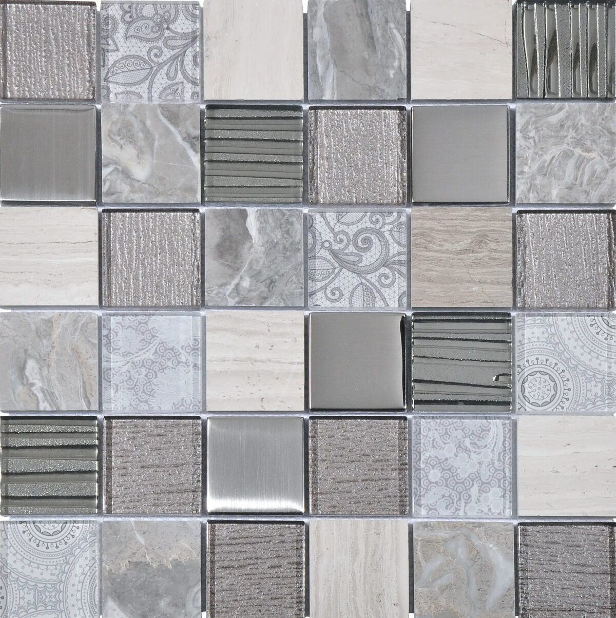 8cce8749 c684 4f3b 80c7 9bf1b6f64250 Badkamer tegels Elementen Grijs 30x30 - Vierkant Wandtegels Glas