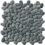 Badkamer tegels Perla Nero Natura 30x30 - Kiezels Wand en vloer Natuursteen