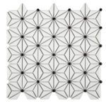 Badkamer tegels Tokio Wit 29x30 - Driehoek Wand en vloer Geglazuurde porseleinen steengoed