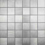 Badkamer tegels Surfaces Bèta Zilver 31x31 - Vierkant Wandtegels Metaal