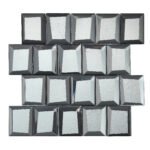 Badkamer tegels Luxor Zilver 30x30 - Rechthoek Wandtegels Glas