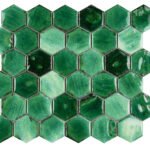 Badkamer tegels Mykonos-smaragd 31,2x27 - Hexagon Wandtegels Geglazuurde porseleinen steengoed