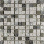 Badkamer tegels Imperium zilver 30x30 - Vierkant Wandtegels Glas