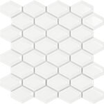 Badkamer tegels Honingraat Wit Glans 25,9x25 - Hexagon Wand en vloer Geglazuurde porseleinen steengoed