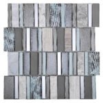 Badkamer tegels Strepen Zonsondergang 30,2x30,7 - Rechthoek Wandtegels Glas