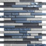 Badkamer tegels Kwarts Grijs 30x30 - Rechthoek Wandtegels Glas