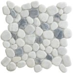 Badkamer tegels Perla Niveau Gemengd 26,5x26,5 - Kiezels Wand en vloer Natuursteen