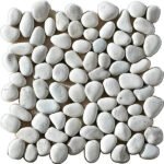 Badkamer tegels Perla Bianco Natura 30x30 - Kiezels Wand en vloer Natuursteen