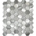 Badkamer tegels Surfaces Alfa Zilver 28,3x24,5 - Hexagon Wandtegels Metaal