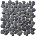 Badkamer tegels Perla Nero 30x30 - Kiezels Wand en vloer Natuursteen