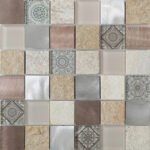 Badkamer tegels Terra Beige 30x30 - Vierkant Wandtegels Glas